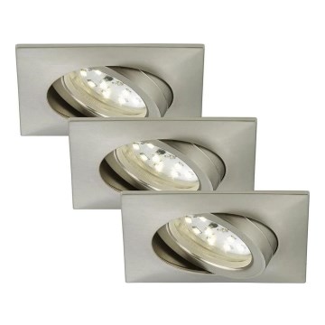 Briloner 7210-032 - LOT 3x Spot encastrable de salle de bain ATTACH LED/5W/230V IP23 chrome