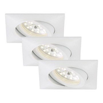 Briloner 7210-036 - LOT 3x Spot encastrable de salle de bain ATTACH LED/5W/230V IP23 blanc