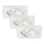 Briloner 7210-036 - LOT 3x Spot encastrable de salle de bain ATTACH LED/5W/230V IP23 blanc