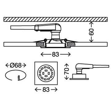 Briloner 7230-032 - LOT 3x Spot encastrable LED salle de bain SQUARE 1xGU10/3W/230V