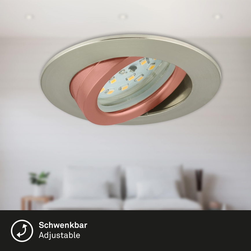 Briloner 7296-012 - Spot encastrable de salle de bain à intensité variable ATTACH LED/6,5W/230V IP23 chrome