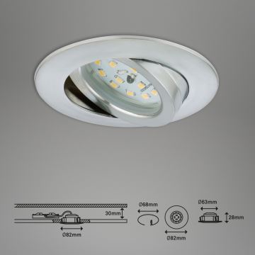 Briloner 7296-019 - Spot encastrable de salle de bain à intensité variable LED/6,5W/230V IP23