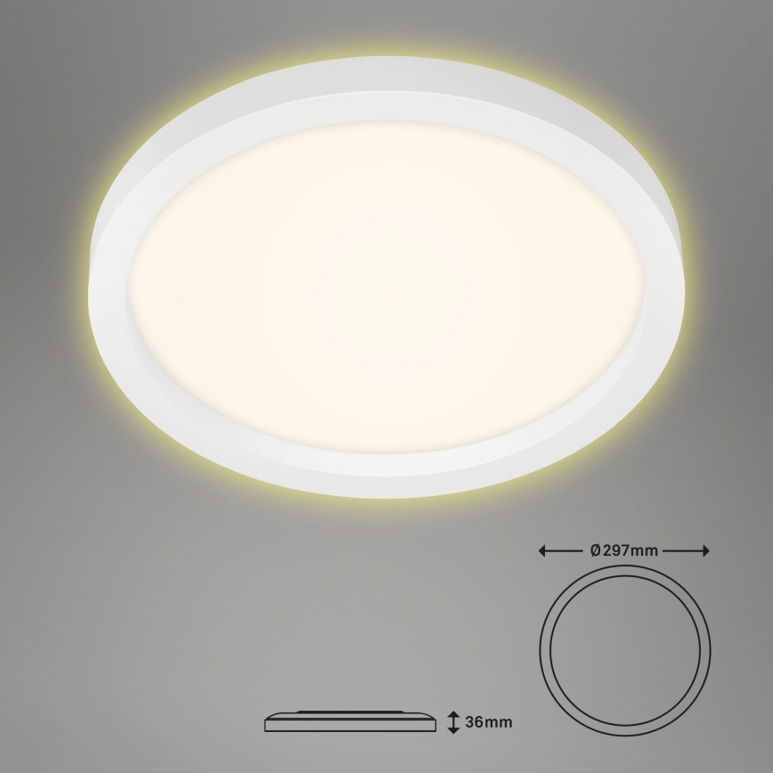 Briloner 7361-016 - plafonnier LED CADRE LED/18W/230V d. 29,7 cm blanc