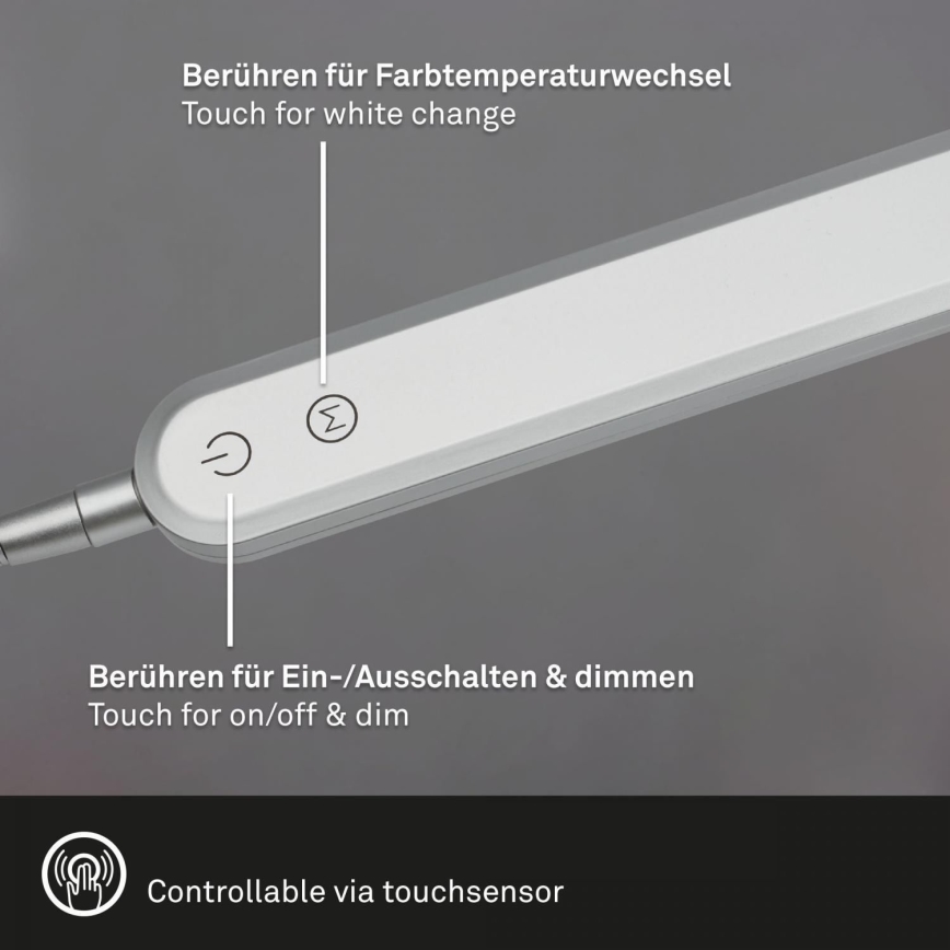 Briloner 7389-014 - Lampe de table tactile flexible à intensité variable SERVO LED/8W/230V 3000/4000/6500K