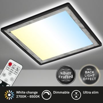 Briloner 7459-414 - Plafonnier à intensité variable SLIM LED/22W/230V 2700-6500K + télécommande