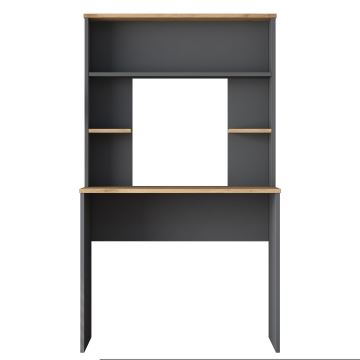 Bureau avec étagère RANI 90x155,6 cm anthracite/marron