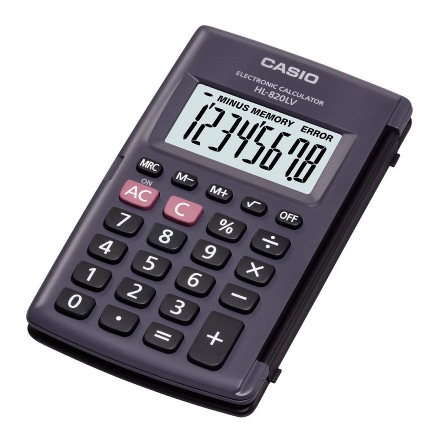Casio - Calculatrice de poche 1xLR54 grise
