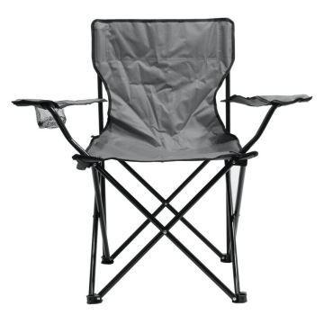 Chaise de camping pliable gris