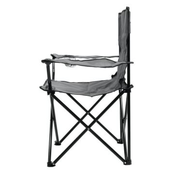 Chaise de camping pliable gris