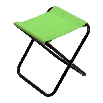Chaise de camping pliable vert/noir