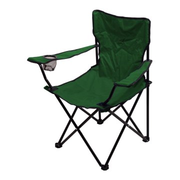 Chaise de camping pliable verte