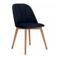 Chaise de salle à manger RIFO 86x48 cm bleu foncé/chêne clair