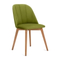 Chaise de salle à manger RIFO 86x48 cm vert clair/chêne clair