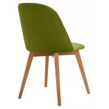 Chaise de salle à manger RIFO 86x48 cm vert clair/chêne clair