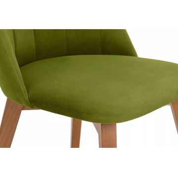 Chaise de salle à manger RIFO 86x48 cm vert clair/chêne clair