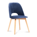 Chaise de salle à manger TINO 86x48 cm bleu foncé/chêne clair