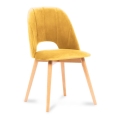 Chaise de salle à manger TINO 86x48 cm jaune/chêne clair