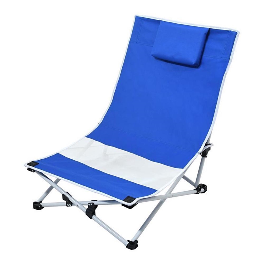 Chaise longue de jardin bleue