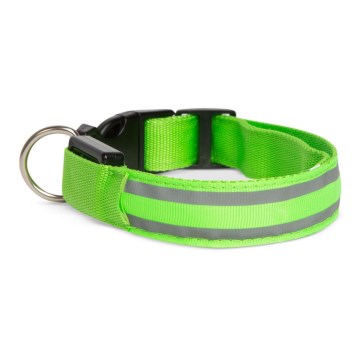 Collier pour chien rechargeable 45-52 cm 1xCR2032/5V/40 mAh vert