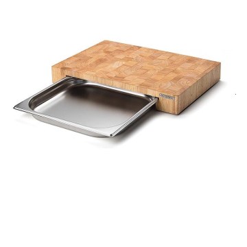 Continenta C4027 - Planche à découper de cuisine avec plateau 48x32,5 cm caoutchouc