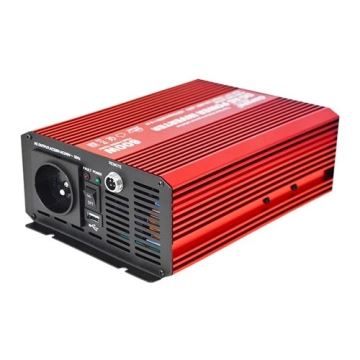 Convertisseur de tension CARSPA 600W/12/230V + télécommande filaire