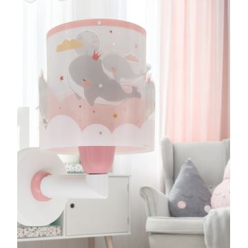 Dalber 61179S - Applique murale enfant WHALE DREAMS 1xE27/15W/230V rose