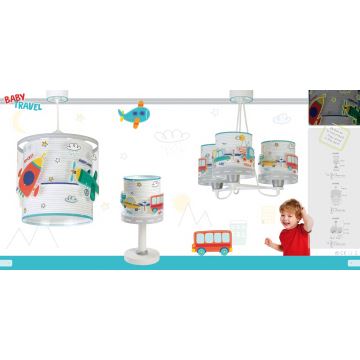 Dalber 61687 - Suspension pour enfant BABY TRAVEL 3xE27/60W/230V