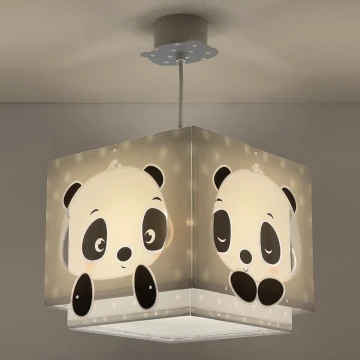 Dalber 63162T - Lustre enfant PANDA 1xE27/60W/230V bleu