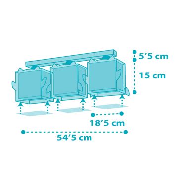 Dalber 64393 - Plafonnier enfant LITTLE OWL 3xE27/60W/230V