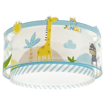 Dalber 76116 - Plafonnier enfant JUNGLE 2xE27/60W/230V