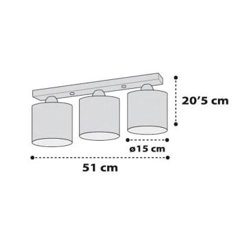 Dalber D-41413H - Plafonnier enfant CLOUDS 3xE27/60W/230V