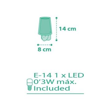 Dalber D-80225T - Veilleuse LED VICHY 1xE14/0,3W/230V