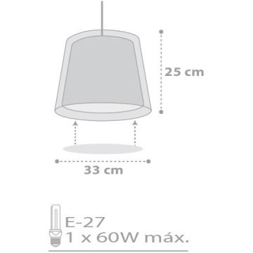 Dalber D-81212E - Suspension enfant STARS 1xE27/60W/230V