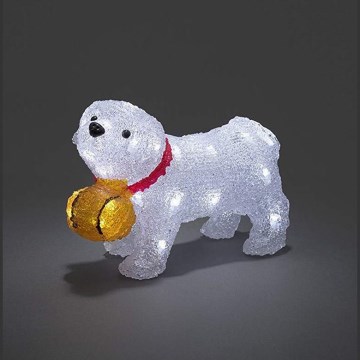 Décoration de Noël LED extérieure DOG 32xLED/4xAA IP44