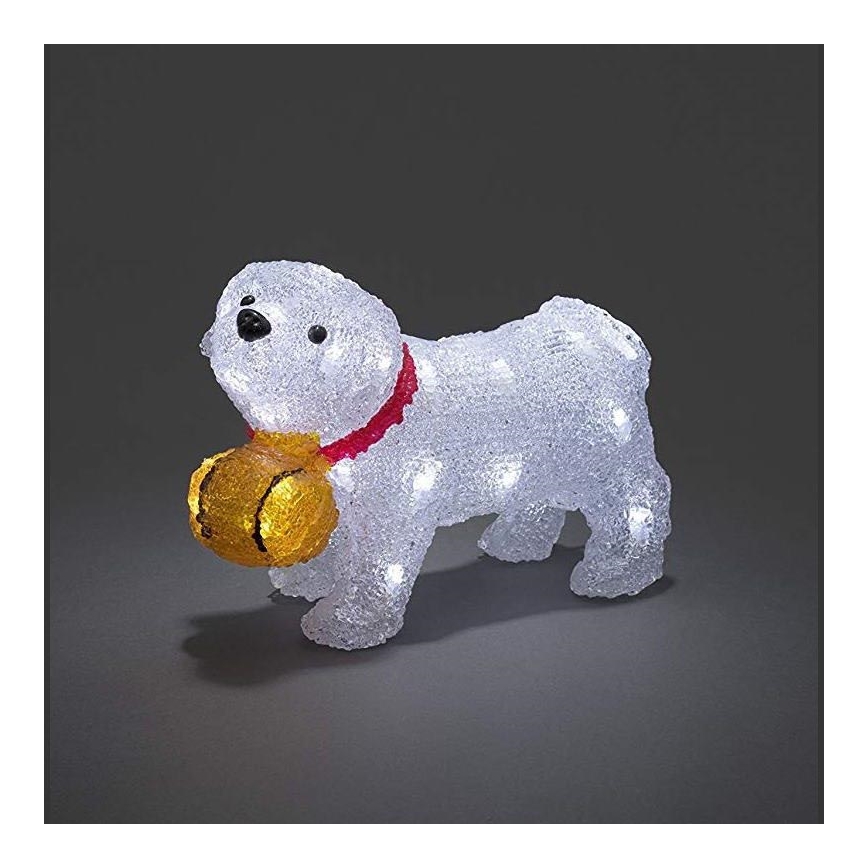 Décoration de Noël LED extérieure DOG 32xLED/4xAA IP44