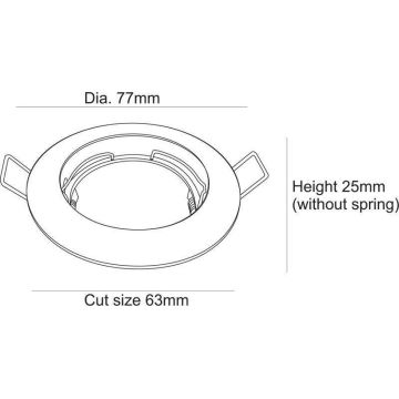 Deko-Light 120017 - Spot encastrable RUND 1xGU5,3-MR16/35W/12V blanc