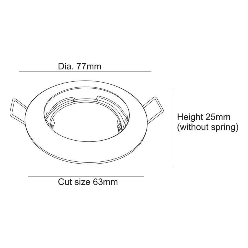 Deko-Light 120017 - Spot encastrable RUND 1xGU5,3-MR16/35W/12V blanc