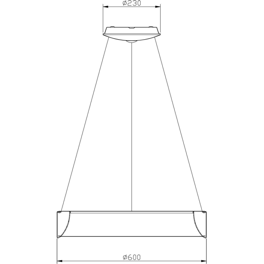 Deko-Light 342125 - Suspension filaire à intensité variable SCULPTORIS LED/27W/230V 4000K d. 60 cm