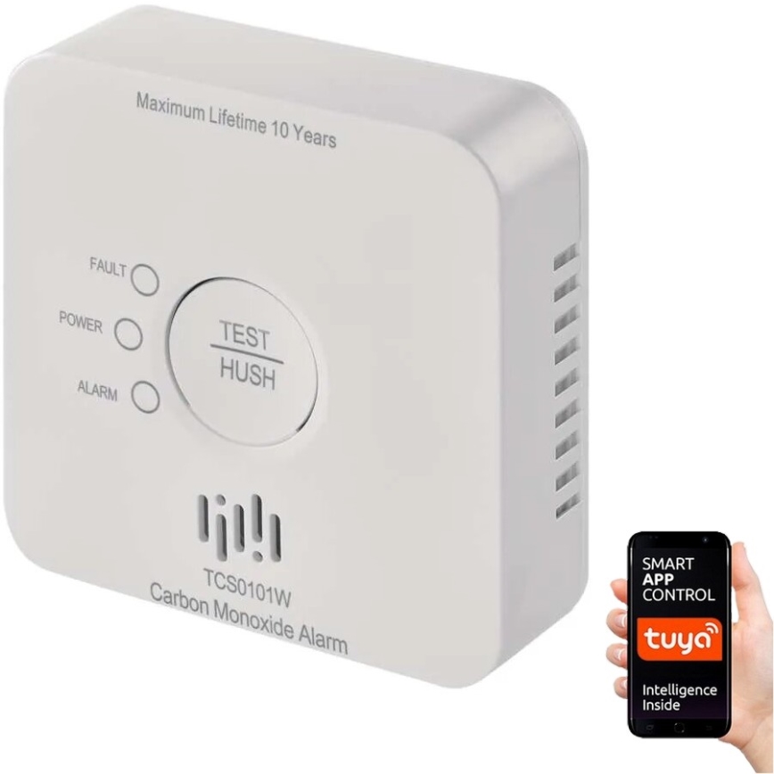 Détecteur de monoxyde de carbone GoSmart 2xAA Wi-Fi Tuya