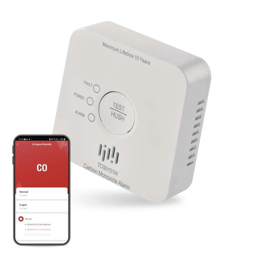 Détecteur de monoxyde de carbone GoSmart 2xAA Wi-Fi Tuya