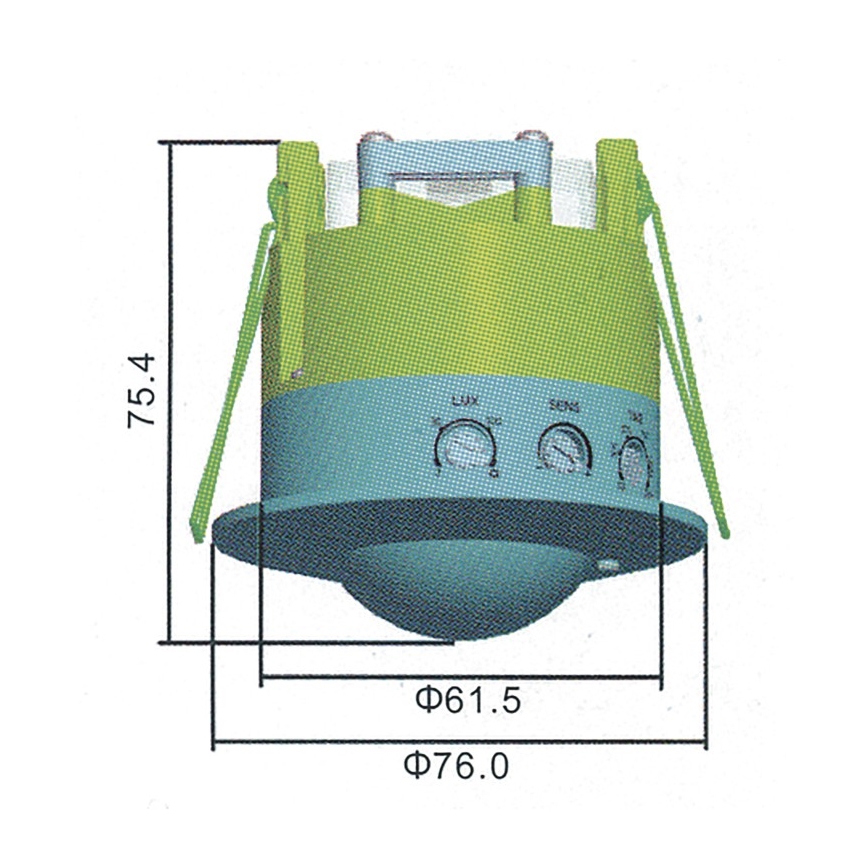 Détecteur de Mouvement 360° Micro-Ondes Économie énergie Luminaire  Éclairage Automatique Hyper Fréquence HF Lampe Ampoules LED