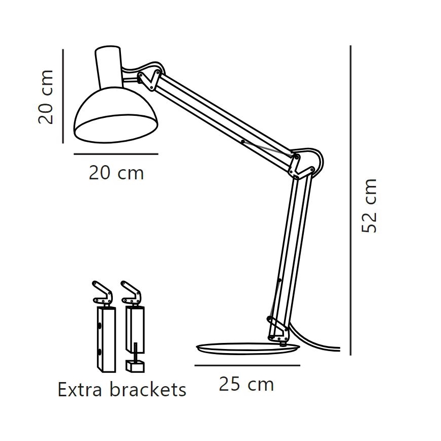 DFTP by Nordlux - Lampe de table ARKI 1xE27/60W/230V noir