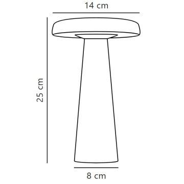 DFTP by Nordlux - Lampe de table extérieure à intensité variable ARCELLO LED/2,8W/3,7V IP54