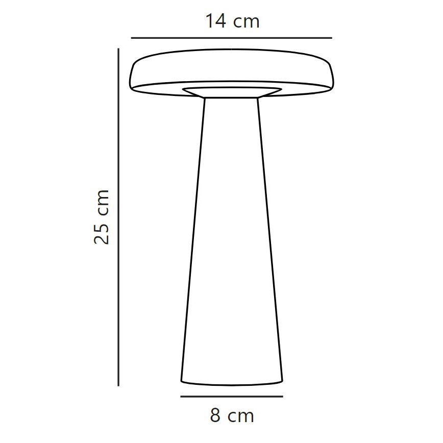 DFTP by Nordlux - Lampe de table extérieure à intensité variable ARCELLO LED/2,8W/3,7V IP54