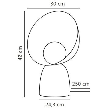 DFTP by Nordlux - Lampe de table HELLO 1xE14/25W/230V gris