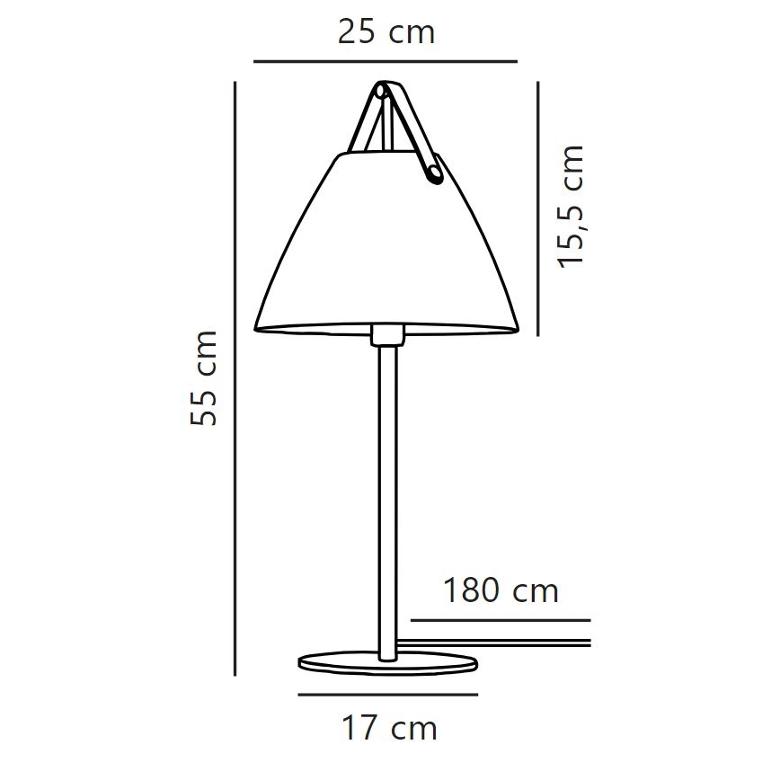 DFTP by Nordlux - Lampe de table STRAP 1xE27/40W/230V blanc