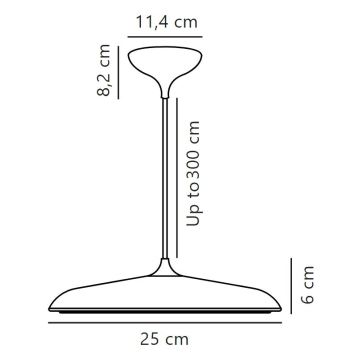 DFTP by Nordlux - Suspension filaire à intensité variable ARTIST LED/14W/230V d. 25 cm beige