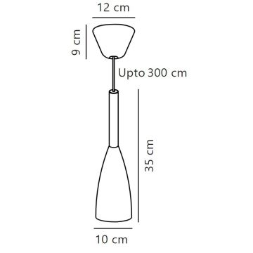 DFTP by Nordlux - Suspension filaire PURE 1xE27/40W/230V d. 10 cm blanc/noyer