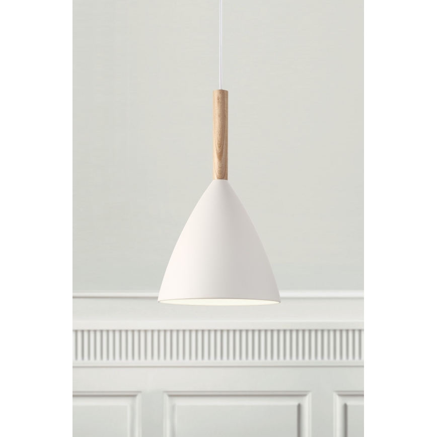 DFTP by Nordlux - Suspension filaire PURE 1xE27/40W/230V d. 20 cm blanc/frêne