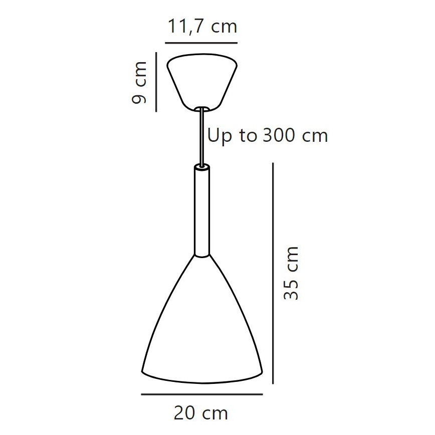 DFTP by Nordlux - Suspension filaire PURE 1xE27/40W/230V d. 20 cm blanc/frêne